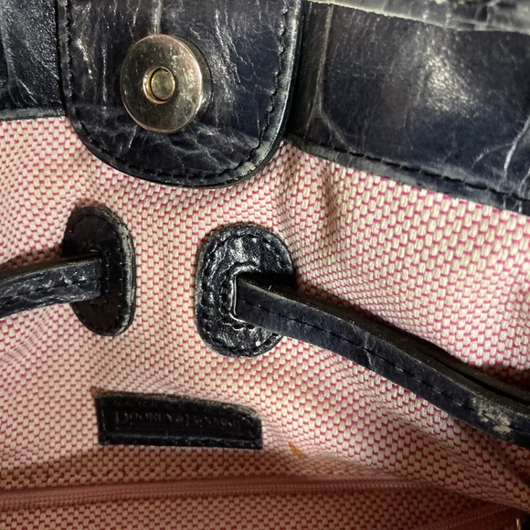 Dooney Bourke Blue Leather Shoulder Bag - Picture 8 of 11